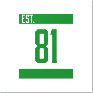 Est 81 Green Posters and Art